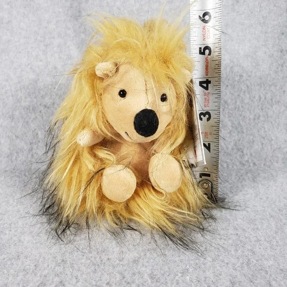 Aurora World Toots the Hedgehog Plush 6" Shaggy Golden Fur Stuffed Animal NWT - Picture 8 of 12